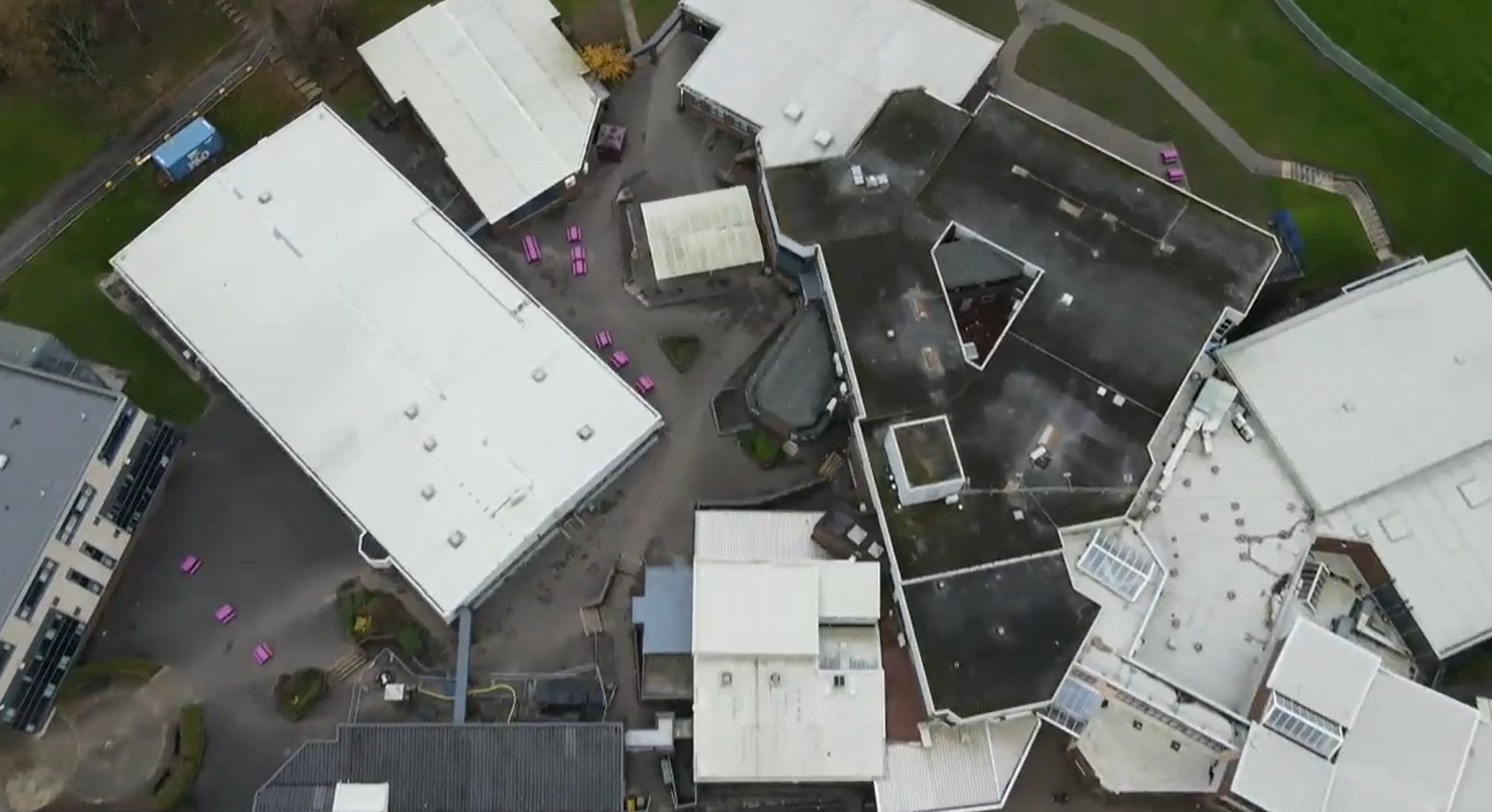 Bird's eye view of Blessed Carlo Acutis School from above.